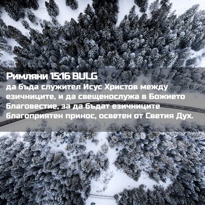 Picture 02 - Римляни 15:16 BULG - да бъда служител Исус - Bible Verse Picture