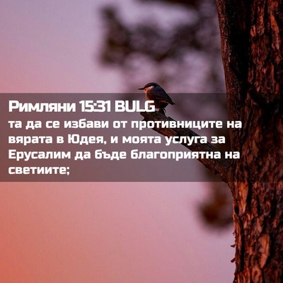 Picture 02 - Римляни 15:31 BULG - та да се избави от - Bible Verse Picture