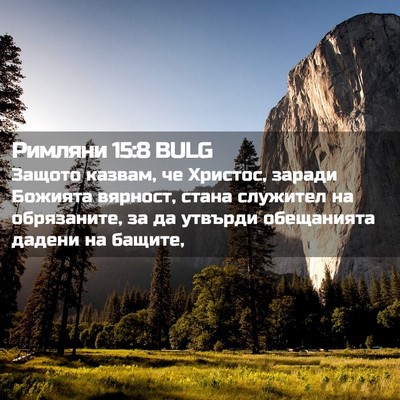 Picture 02 - Римляни 15:8 BULG - Защото казвам, че Христос, - Bible Verse Picture