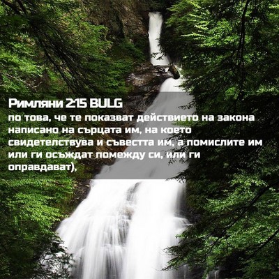 Picture 02 - Римляни 2:15 BULG - по това, че те показват - Bible Verse Picture