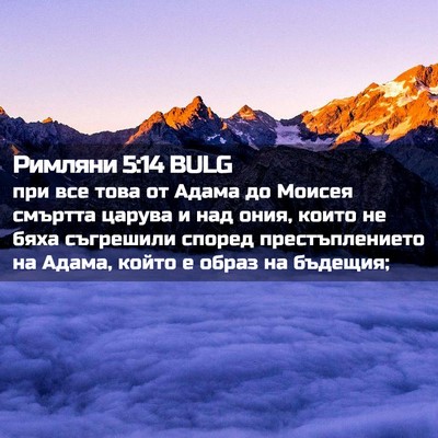 Picture 02 - Римляни 5:14 BULG - при все това от Адама до - Bible Verse Picture