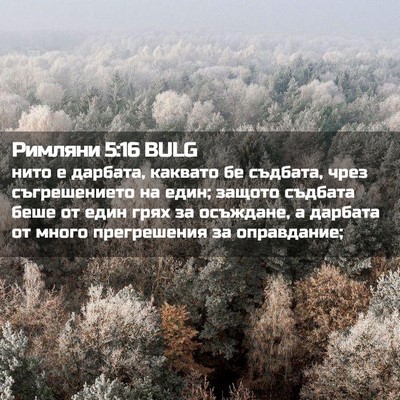 Picture 02 - Римляни 5:16 BULG - нито е дарбата, каквато бе - Bible Verse Picture
