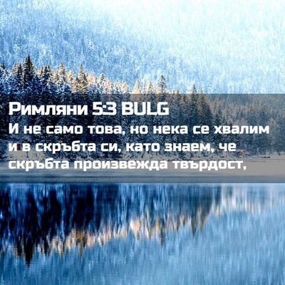 Picture 02 - Римляни 5:3 BULG - И не само това, но нека се - Bible Verse Picture