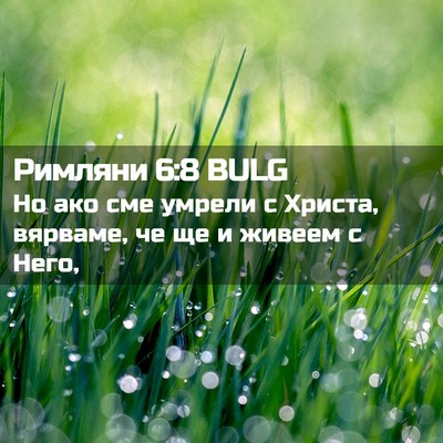 Picture 02 - Римляни 6:8 BULG - Но ако сме умрели с Христа, - Bible Verse Picture