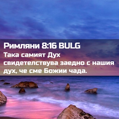 Picture 02 - Римляни 8:16 BULG - Така самият Дух - Bible Verse Picture
