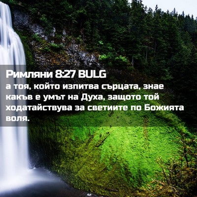 Picture 02 - Римляни 8:27 BULG - а тоя, който изпитва - Bible Verse Picture