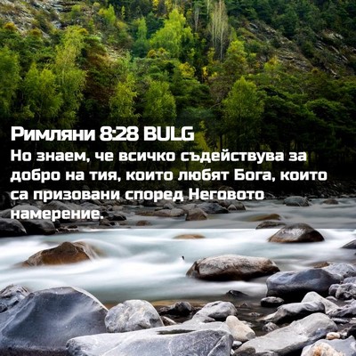 Picture 02 - Римляни 8:28 BULG - Но знаем, че всичко - Bible Verse Picture
