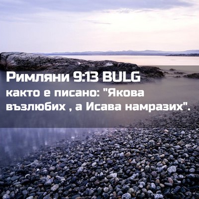 Picture 02 - Римляни 9:13 BULG - както е писано: 