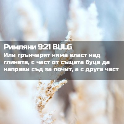 Picture 02 - Римляни 9:21 BULG - Или грънчарят няма власт - Bible Verse Picture