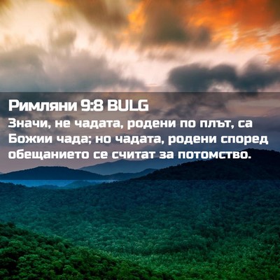 Picture 02 - Римляни 9:8 BULG - Значи, не чадата, родени по - Bible Verse Picture