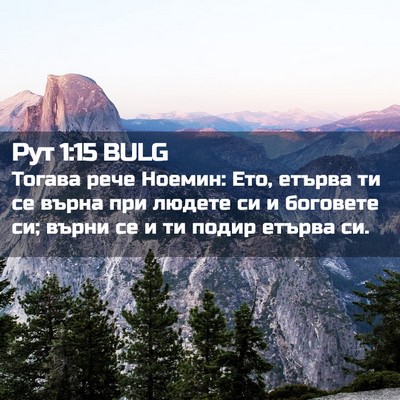 Picture 02 - Рут 1:15 BULG - Тогава рече Ноемин: Ето, - Bible Verse Picture