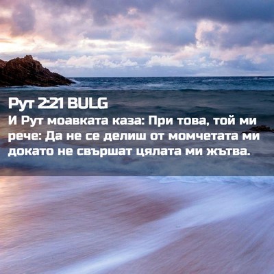Picture 02 - Рут 2:21 BULG - И Рут моавката каза: При - Bible Verse Picture