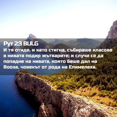 Picture 02 - Рут 2:3 BULG - И тя отиде, и като стигна, - Bible Verse Picture