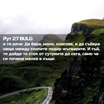 Picture 02 - Рут 2:7 BULG - и тя рече: Да бера, моля, - Bible Verse Picture
