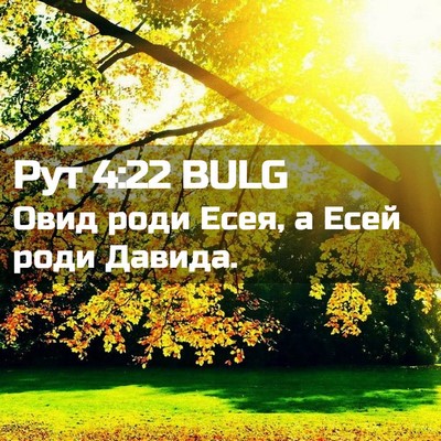 Picture 02 - Рут 4:22 BULG - Овид роди Есея, а Есей роди - Bible Verse Picture