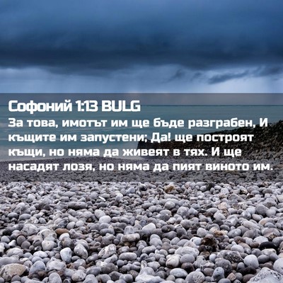 Picture 02 - Софоний 1:13 BULG - За това, имотът им ще бъде - Bible Verse Picture