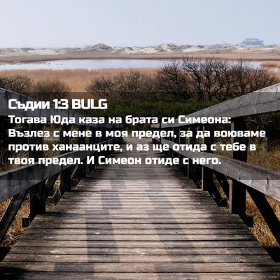 Picture 02 - Съдии 1:3 BULG - Тогава Юда каза на брата си - Bible Verse Picture