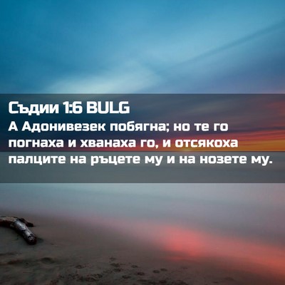 Picture 02 - Съдии 1:6 BULG - А Адонивезек побягна; но те - Bible Verse Picture