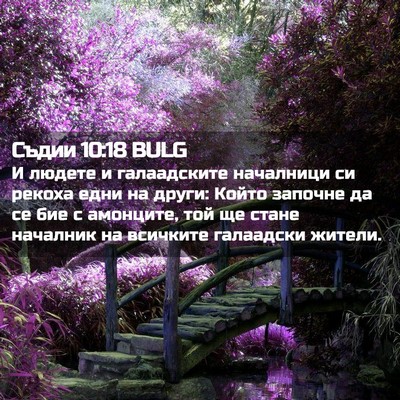 Picture 02 - Съдии 10:18 BULG - И людете и галаадските - Bible Verse Picture