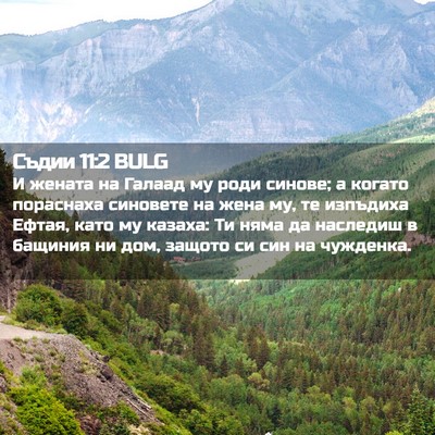 Picture 02 - Съдии 11:2 BULG - И жената на Галаад му роди - Bible Verse Picture