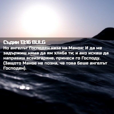 Picture 02 - Съдии 13:16 BULG - Но ангелът Господен каза - Bible Verse Picture