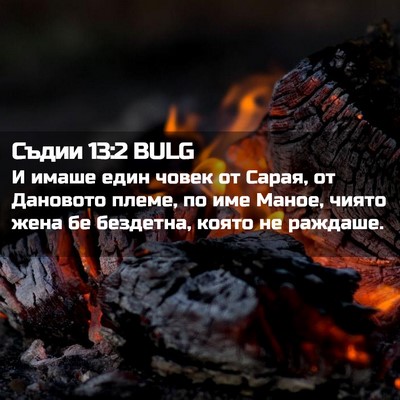 Picture 02 - Съдии 13:2 BULG - И имаше един човек от - Bible Verse Picture