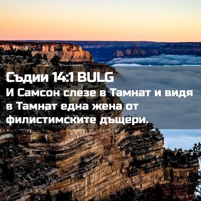 Picture 02 - Съдии 14:1 BULG - И Самсон слезе в Тамнат и - Bible Verse Picture