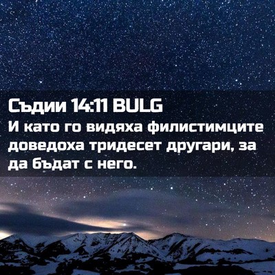 Picture 02 - Съдии 14:11 BULG - И като го видяха - Bible Verse Picture
