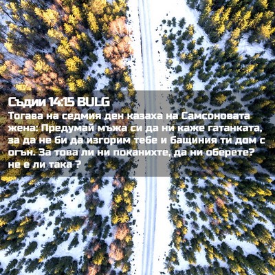 Picture 02 - Съдии 14:15 BULG - Тогава на седмия ден - Bible Verse Picture