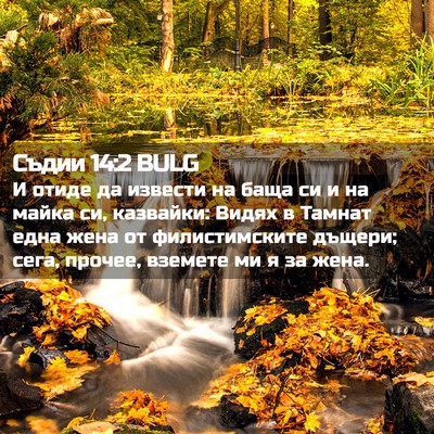 Picture 02 - Съдии 14:2 BULG - И отиде да извести на баща - Bible Verse Picture