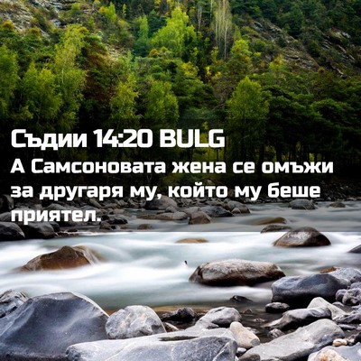 Picture 02 - Съдии 14:20 BULG - А Самсоновата жена се - Bible Verse Picture