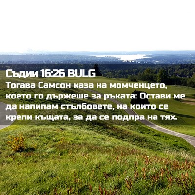 Picture 02 - Съдии 16:26 BULG - Тогава Самсон каза на - Bible Verse Picture