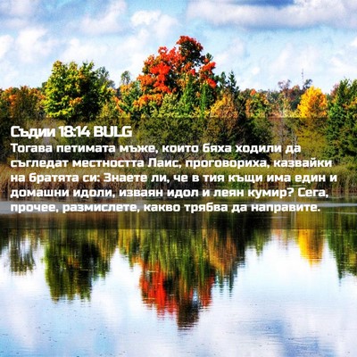 Picture 02 - Съдии 18:14 BULG - Тогава петимата мъже, - Bible Verse Picture