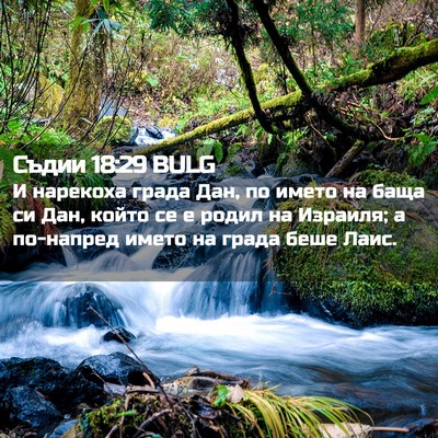 Picture 02 - Съдии 18:29 BULG - И нарекоха града Дан, по - Bible Verse Picture