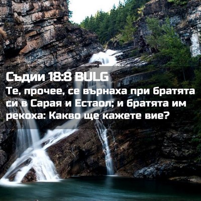 Picture 02 - Съдии 18:8 BULG - Те, прочее, се върнаха при - Bible Verse Picture