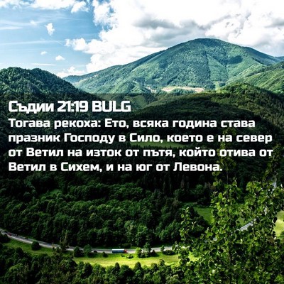 Picture 02 - Съдии 21:19 BULG - Тогава рекоха: Ето, всяка - Bible Verse Picture