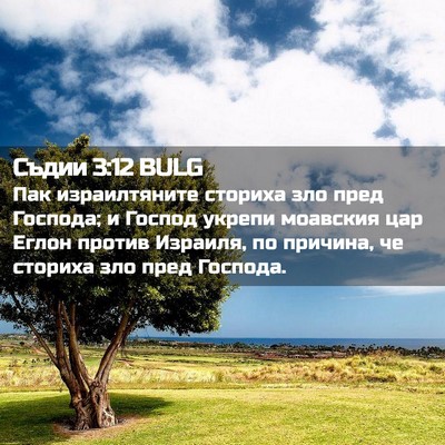 Picture 02 - Съдии 3:12 BULG - Пак израилтяните сториха - Bible Verse Picture