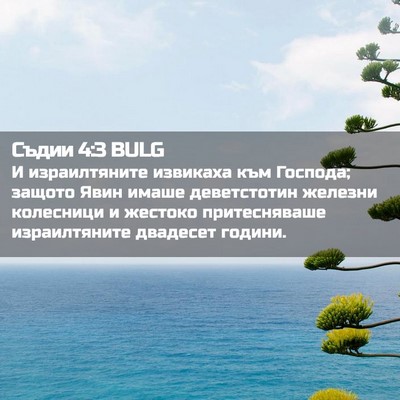 Picture 02 - Съдии 4:3 BULG - И израилтяните извикаха - Bible Verse Picture