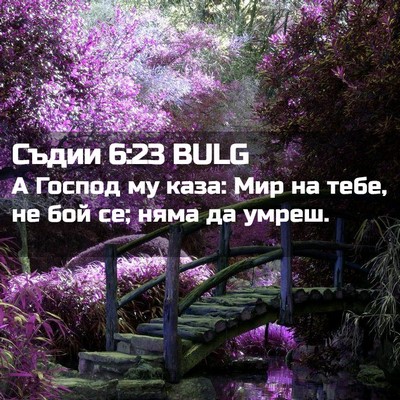 Picture 02 - Съдии 6:23 BULG - А Господ му каза: Мир на - Bible Verse Picture