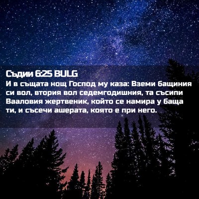 Picture 02 - Съдии 6:25 BULG - И в същата нощ Господ му - Bible Verse Picture