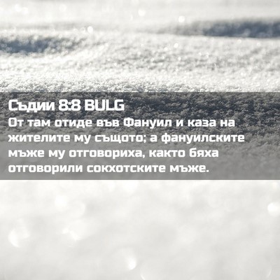 Picture 02 - Съдии 8:8 BULG - От там отиде във Фануил и - Bible Verse Picture