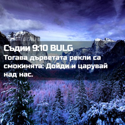 Picture 02 - Съдии 9:10 BULG - Тогава дърветата рекли са - Bible Verse Picture