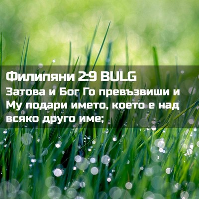 Picture 02 - Филипяни 2:9 BULG - Затова и Бог Го превъзвиши - Bible Verse Picture