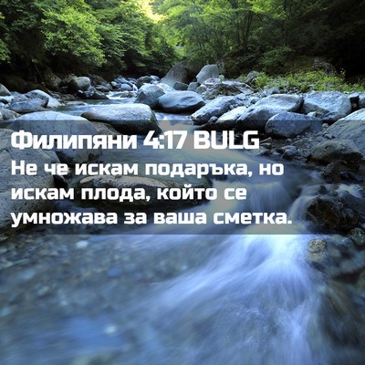 Picture 02 - Филипяни 4:17 BULG - Не че искам подаръка, но - Bible Verse Picture