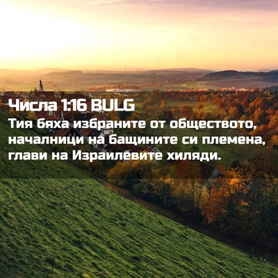 Picture 02 - Числа 1:16 BULG - Тия бяха избраните от - Bible Verse Picture