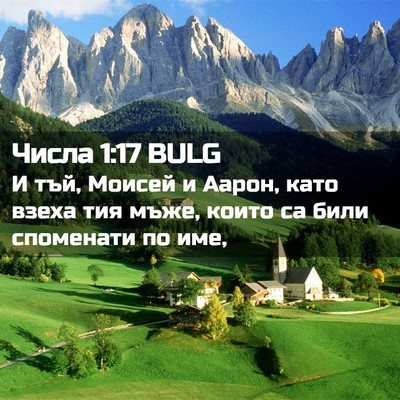 Picture 02 - Числа 1:17 BULG - И тъй, Моисей и Аарон, като - Bible Verse Picture
