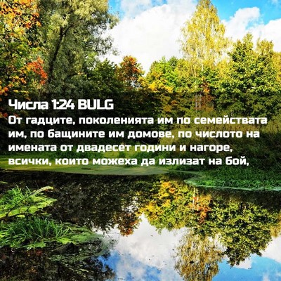 Picture 02 - Числа 1:24 BULG - От гадците, поколенията им - Bible Verse Picture