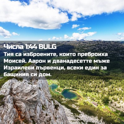 Picture 02 - Числа 1:44 BULG - Тия са изброените, които - Bible Verse Picture