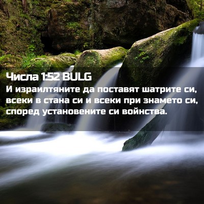 Picture 02 - Числа 1:52 BULG - И израилтяните да поставят - Bible Verse Picture