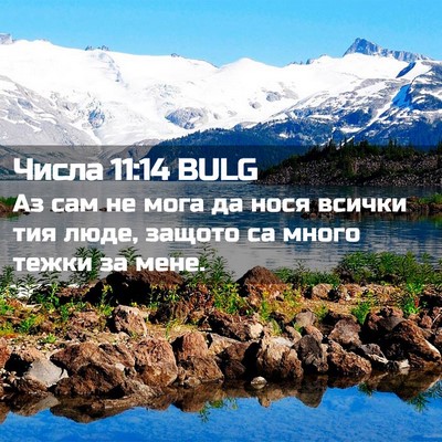 Picture 02 - Числа 11:14 BULG - Аз сам не мога да нося - Bible Verse Picture